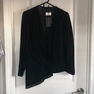 Black long sleeve top